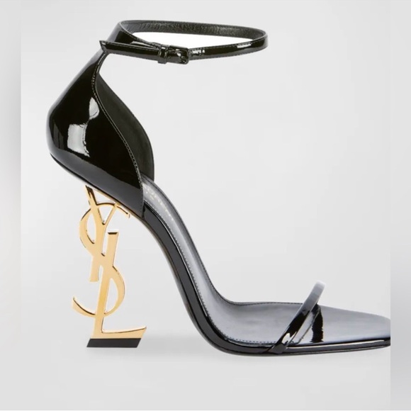 Saint Laurent Shoes - Saint Laurent Opyum YSL Logo Heel Sandals
